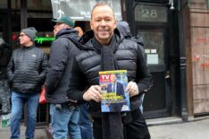 Donnie Wahlberg behind the scenes of Blue Bloods