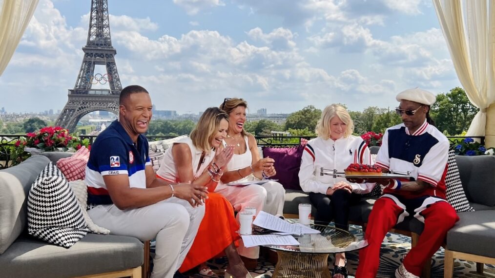 Special NBC Olympics correspondent Snoop Dogg visits the TODAY anchors on set and is joined by long-time friend Martha Stewart.