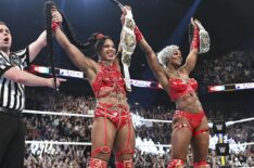 Jade Cargill and Bianca Belair at WrestleMania 40