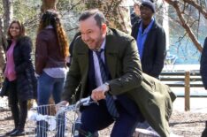 Donnie Wahlberg on the set of Blue Bloods