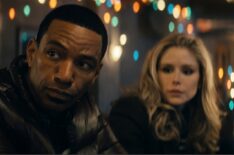 Laz Alonso and Erin Moriarty in Mother's Milk