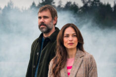 Rossif Sutherland and Kristin Kreuk in Murder in a Small Town