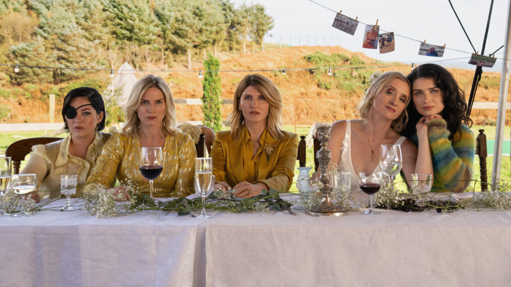 Sharon Horgan, Anne-Marie Duff, Eve Hewson, Eva Birthistle, and Sarah Greene in 'Bad Sisters' Season 2