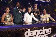 Carrie Ann Inaba, Alfonso Ribeiro, Derek Hough, Julianne Hough, and Bruno Tonioli in the 'Dancing With the Stars' Season 32 finale on ABC
