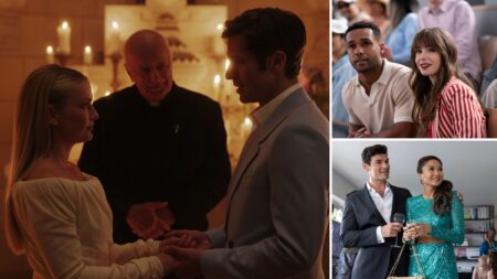 Camille Razat and Lucas Bravo; Lucien Laviscount and Lily Collins; Paul Forman and Ashley Park on 'Emily in Paris'