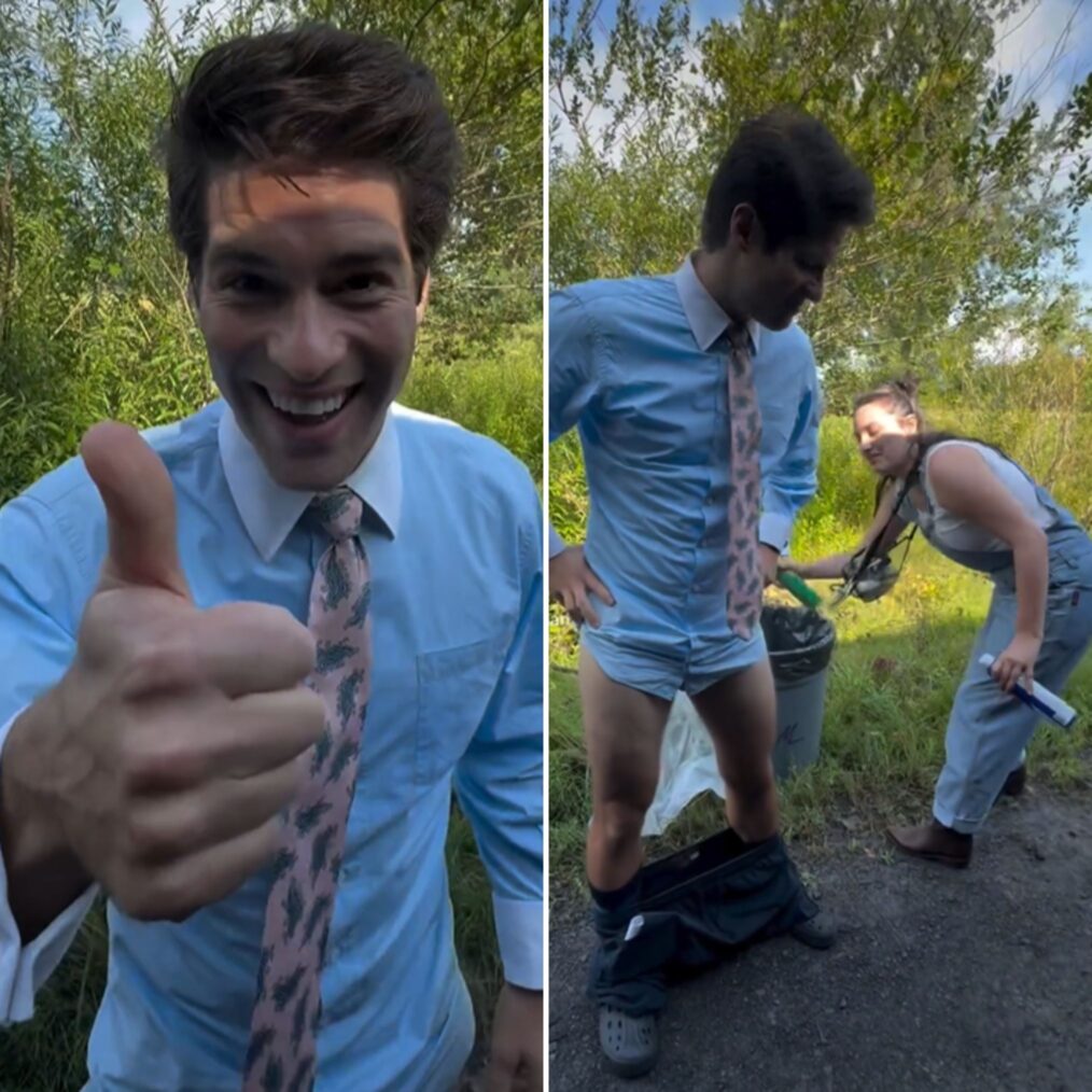 Asher Grodman behind the scenes of 'Ghosts' Season 4