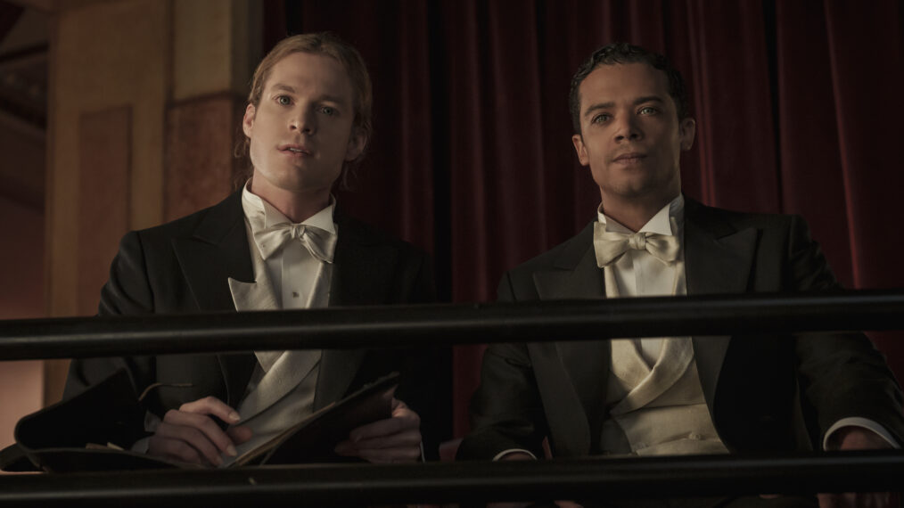 Sam Reid as Lestat and Jacob Anderson as Louis in 'Interview With the Vampire' Season 1 Episode 2