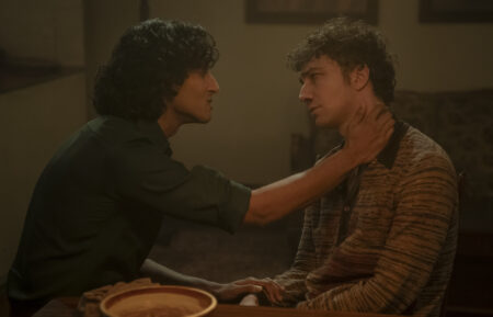 Assad Zaman as Armand and Luke Brandon Field as Young Daniel in 'Interview With the Vampire' Season 2 Episode 5 - 'Don't Be Afraid, Just Start the Tape'