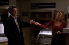 Matthew Perry as Chandler Bing and Jill Goodacre as herself in 'Friends'