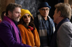 Zach Galifianakis, Eva Longoria, Eugene Levy, and Martin Short in 'Only Murders in the Building' Season 4 Episode 1