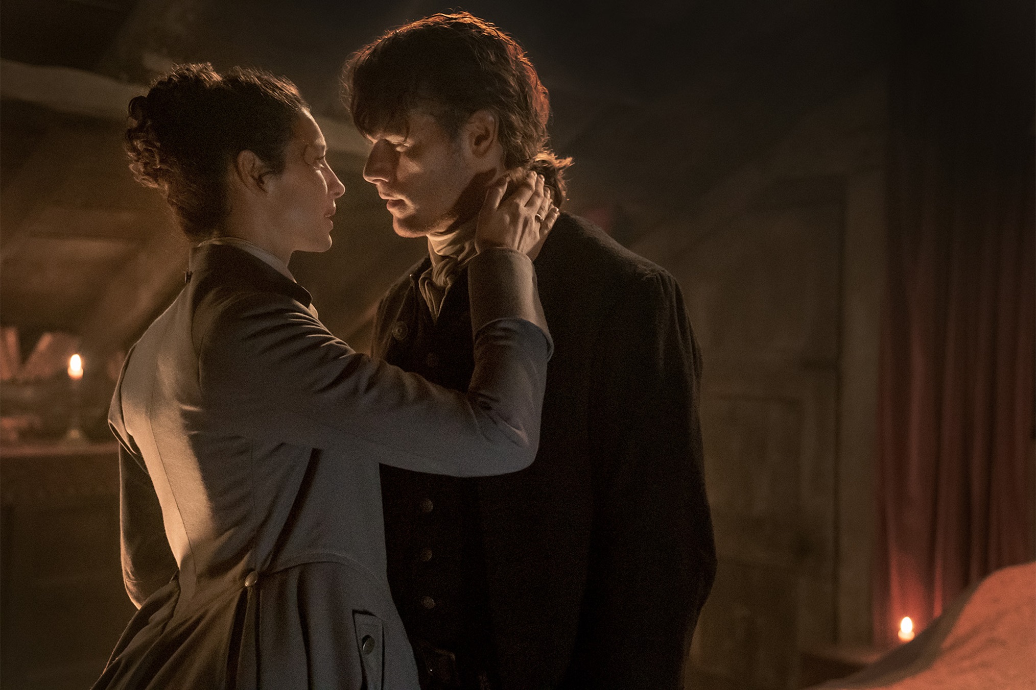 Caitriona Balfe and Sam Heughan in 'Outlander' Season 3