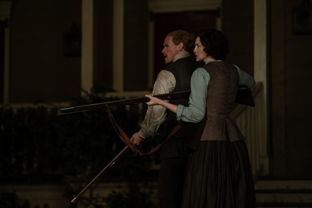 Sam Heughan and Caitriona Balfe in 'Outlander' Season 6