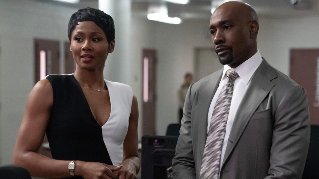 Emayatzy Corinealdi and Morris Chestnut in 'Reasonable Doubt' Season 2