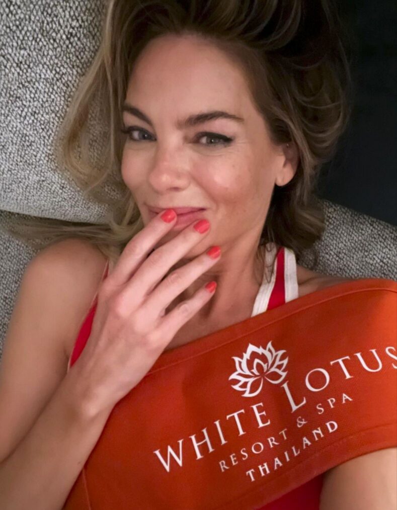 Michelle Monaghan behind the scenes of 'The White Lotus' Season 3