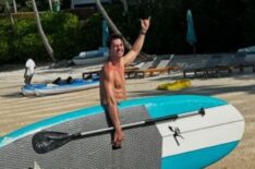 Patrick Schwarzenegger behind the scenes of 'The White Lotus' Season 3