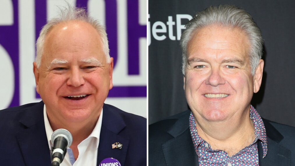 Minnesota Gov. Tim Walz (L), Jim O'Heir (R)