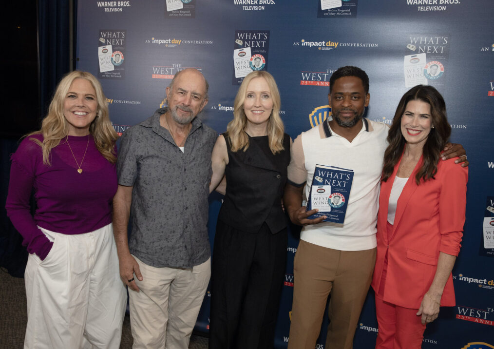 Mary McCormack, Richard Schiff, Janel Moloney, Dulé Hill, and Melissa Fitzgerald at WBTV's “Inside The West Wing” 25th Anniversary Panel