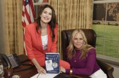 Melissa Fitzgerald and Mary McCormack at WBTV's “Inside The West Wing” 25th Anniversary Panel