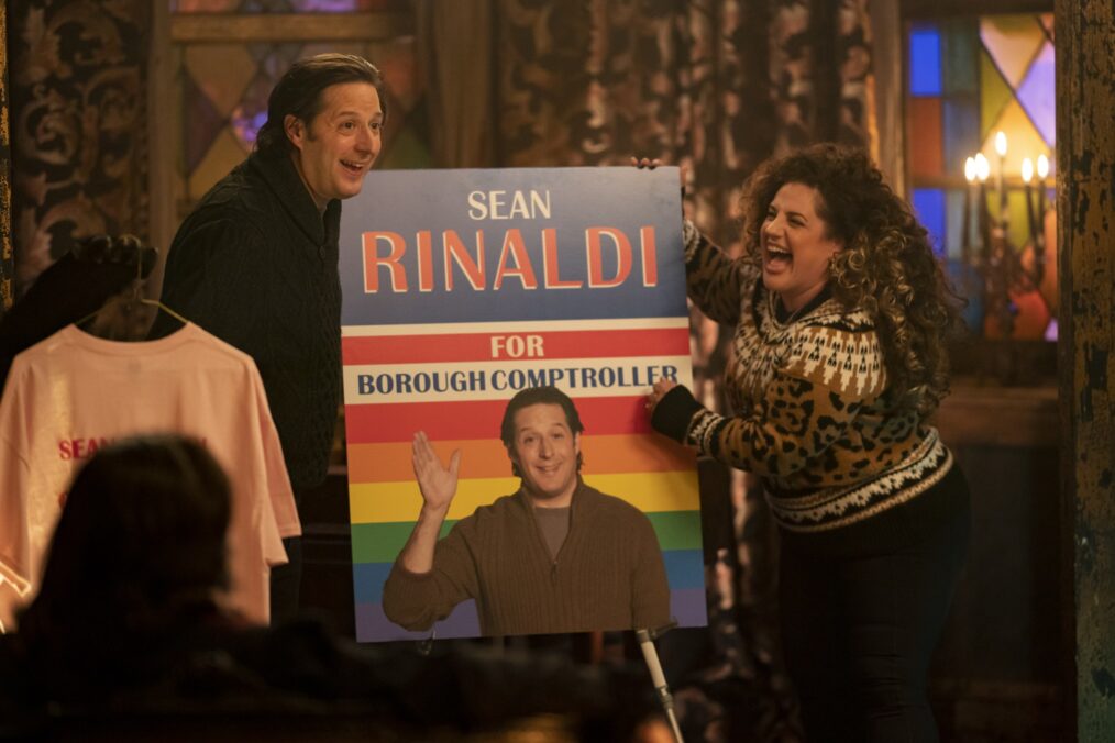 Anthony Atamanuik as Sean Rinaldi, Marissa Jaret Winokur as Charmaine in 'What We Do in the Shadows'