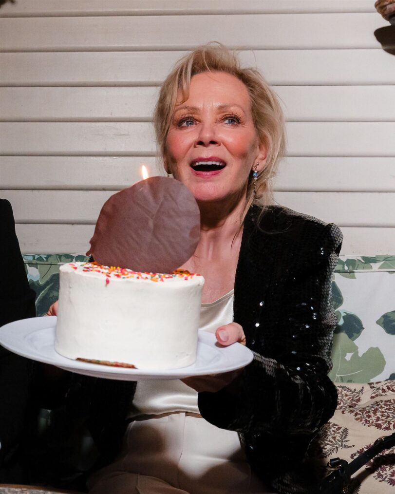 Jean Smart and her birthday cake at HBO & Max's 2024 Emmys afterparty