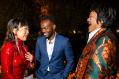 Ali Ahn, William Jackson Harper, and Benedict Wong attend Netflix's Primetime Emmy afterparty at Hilex on September 15, 2024 in Los Angeles