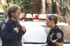 Zachary Booth as Lorenzo Colt, Vanessa Ray as Eddie Janko in Blue Bloods - 'All the News That’s Fit To Click'