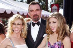 Tom Selleck with wife Jillie and daughter Hannah during The 56th Annual Primetime Emmy Awards - Arrivals at The Shrine Auditorium in Los Angeles, California, United States