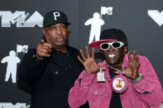 Chuck D and Flavor Flav of Public Enemy attend the 2024 MTV Video Music Awards at UBS Arena on September 11, 2024 in Elmont, New York.