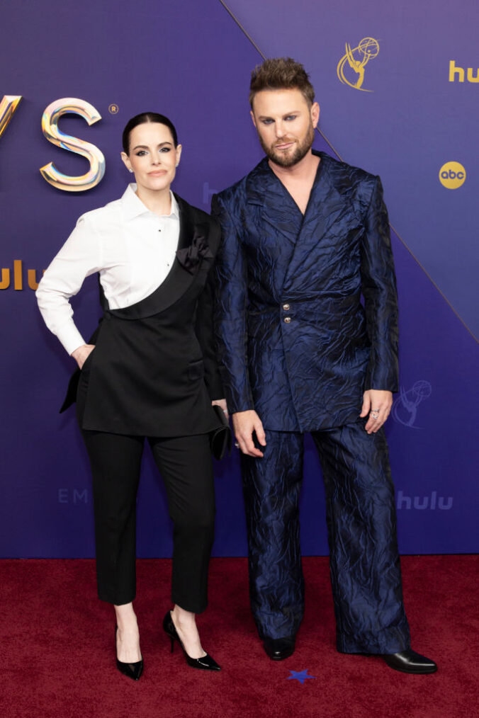 Emily Hampshire and Bobby Berk at the The 76th Emmy Awards
