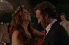 Luke Danes (Scott Patterson) and Lorelai Gilmore (Lauren Graham) dance together in Season 4 Episode 21 of 'Gilmore Girls'