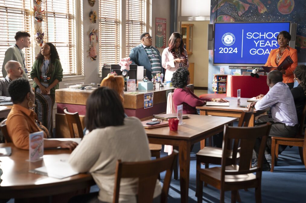 Quinta Brunson,Chris Perfetti, Ben Onyx Dowdy, Janelle James, and Sheryl Lee Ralph in 'Abbott Elementary' Season 4