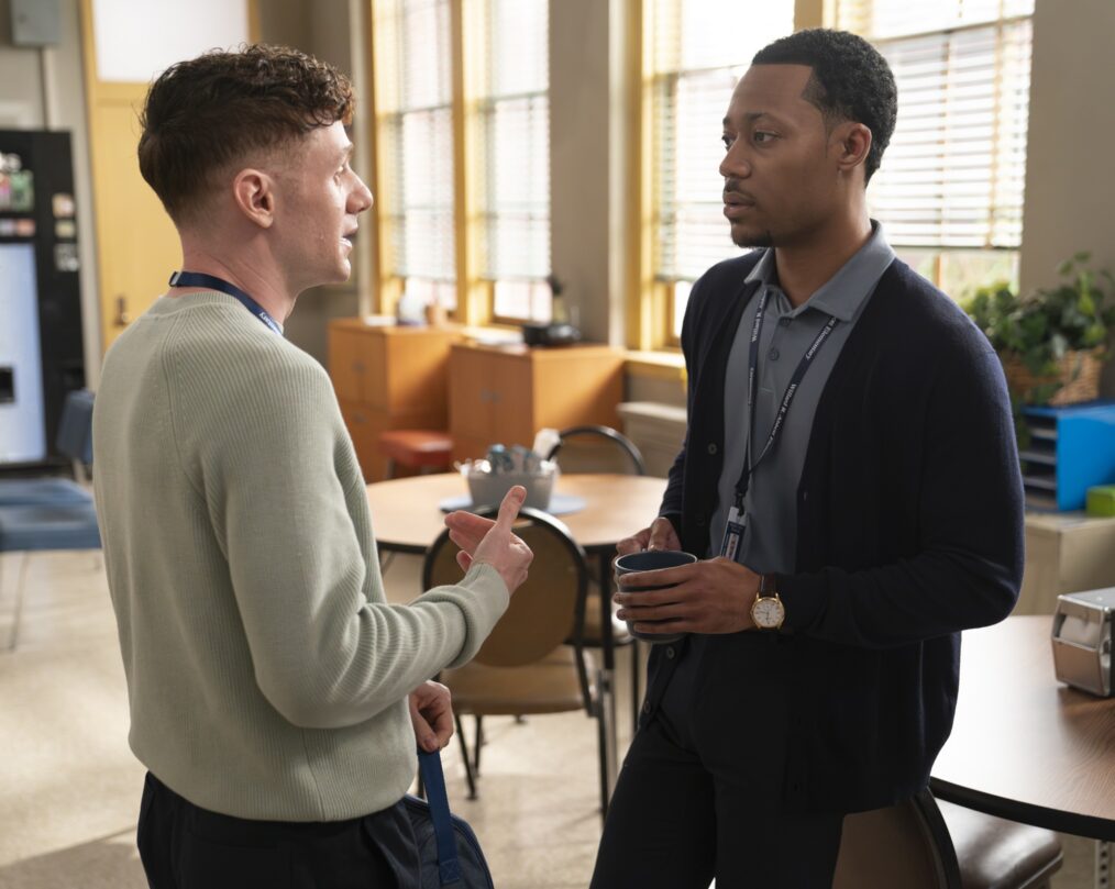 Chris Perfetti and Tyler James Williams in 'Abbott Elementary' Season 4