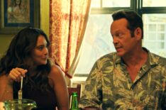 Natalie Martinez and Vince Vaughn in 'Bad Monkey' Season 1
