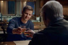 Will Estes as Jamie Reagan and Len Cariou as Henry Reagan
