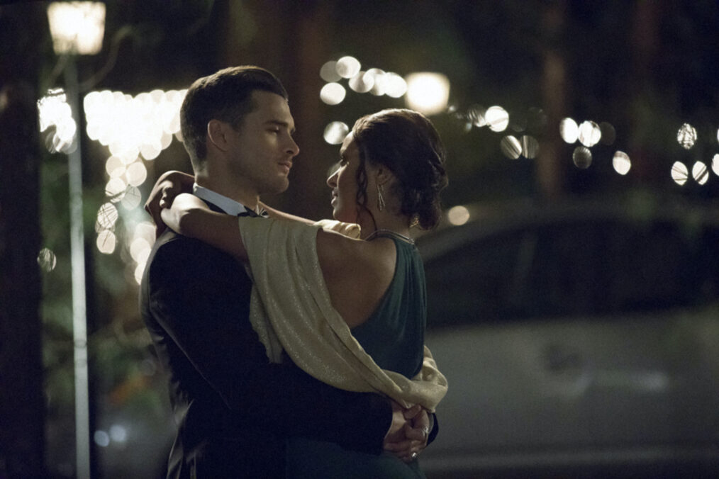 Kat Graham as Bonnie Bennett and Michael Malarkey as Enzo St. John in 'The Vampire Diaries.'