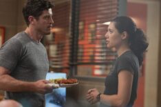 Jake Lockett as Sam Carver, Hanako Greensmith as Violet Mikami — 'Chicago Fire' Season 13 Premiere 'A Monster in the Field'