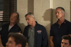 Christian Stolte as Randy 'Mouch' McHolland, David Eigenberg as Christopher Herrmann, Taylor Kinney as Kelly Severide — 'Chicago Fire' Season 13 Premiere 'A Monster in the Field'
