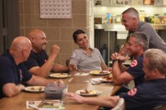 Joe Miñoso as Joe Cruz, Miranda Rae Mayo as Stella Kidd, David Eigenberg as Christopher Herrmann, Taylor Kinney as Kelly Severide — 'Chicago Fire' Season 13 Episode 2 'Ride the Blade'