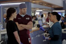 Sarah Ramos as Dr. Caitlin Lenox, Luke Mitchell as Dr. Mitch Ripley, S. Epatha Merkerson as Sharon Goodwin — 'Chicago Med' Season 10 Premiere 'Sink or Swim'