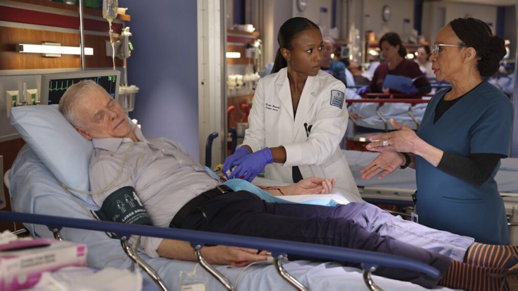 Ashlei Sharpe Chestnut as Naomi Howard, S. Epatha Merkerson as Sharon Goodwin — 'Chicago Med' Season 10 Premiere 