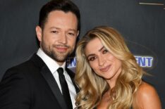 Pasha Pashkov and Daniella Karagach attend the 24th Family Film Awards at Hilton Los Angeles/Universal City on March 24, 2021 in Universal City, California.