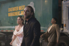 Stephanie Arcila as Gabriela Perez, Max Thieriot as Bode Leone, and Jules Latimer as Eve Edwards — 'Fire Country' Season 3 Premiere 'What the Bride Said'