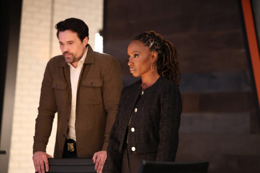 Brett Dalton as Detective Mark Trent, Shanola Hampton as Gabi — 'Found' Season 2 Premiere "Missing While Bait"