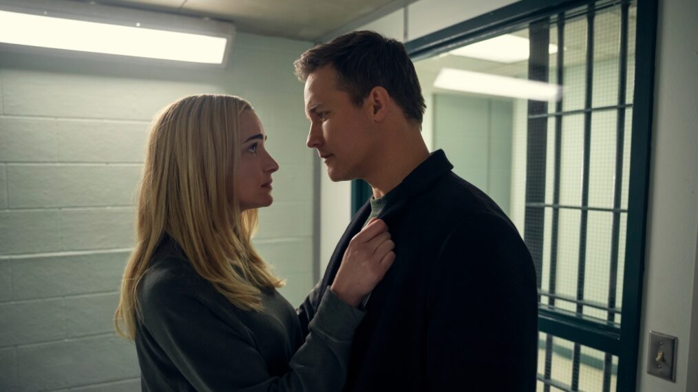 Brianne Howey as Georgia Miller, Scott Porter as Paul in 'Ginny & Georgia' Season 3