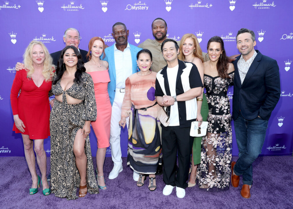 Virginia Madsen, John C. McGinley, Noemí González, Lindy Booth, Dennis Haysbert, Lucille Soong, Ser'Darius Blain, Osric Chau, Rachelle Lefevre, Erin Cahill and Ian Harding attend Hallmark Media’s cocktail reception during the Summer 2024 Television Critics Association Press Tour at The Langham Huntington in Pasadena, CA on July 11, 2024.