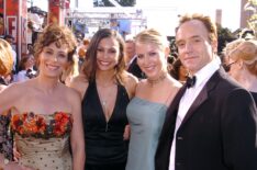 Jane Kaczmarek (left) and Bradley Whitford (right) with guests at 56th Annual Primetime Emmy Awards