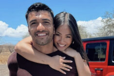 Jenn Tran and Jonathon Johnson filming 'The Bachelorette'
