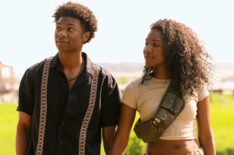 Jonathan Daviss as Pope, Carlacia Grant as Cleo in 'Outer Banks' Season 4