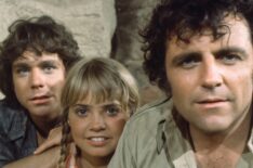 Wesley Eure, Kathy Coleman, and Spencer Milligan in 'Land of the Lost'
