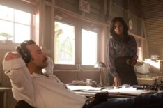 Kyle Schmid as Mike Franks and Tyla Abercrumbie as Mary Jo Hayes in the 'NCIS: Origins' Series Premiere 'Enter Sandman'